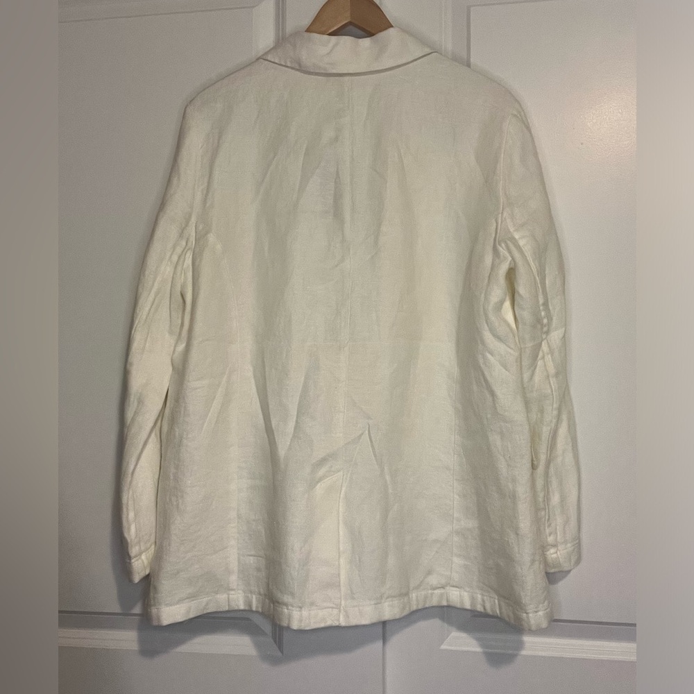 Halston Single-Button Linen Blazer - image 3